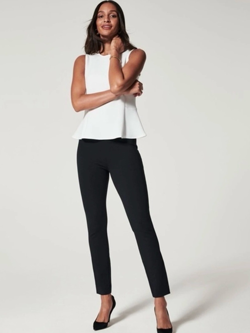 SPANX Black Ankle-Length Slim Pants